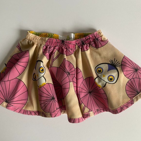 Right Bank Babies Circle Skirt Floral Bird 12 M - Picture 9 of 11